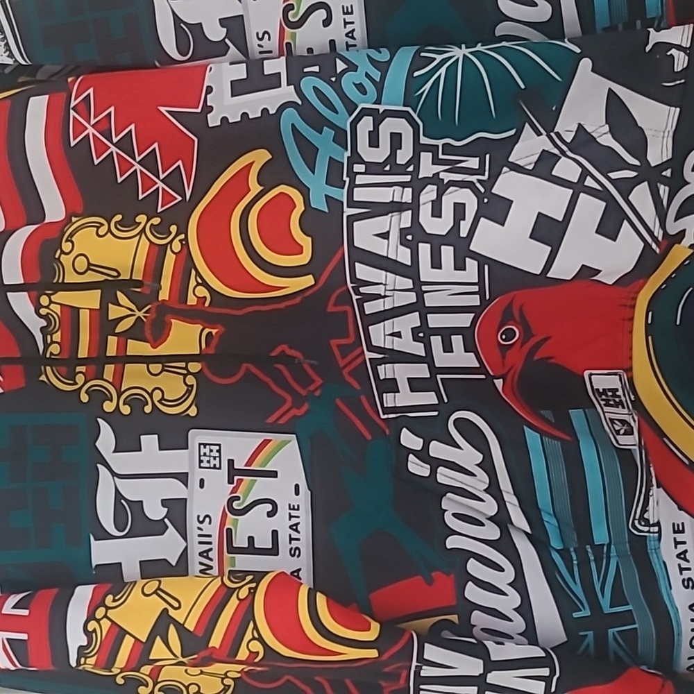 Hawaii's Finest Multicolor Graphic Men's Hoodie - Picture 2 of 6